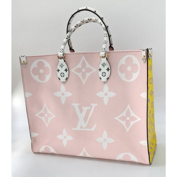 Louis Vuitton Onthego Reverse Giant Red Pink Monogram Canvas Like New Condition - Picture 6 of 14